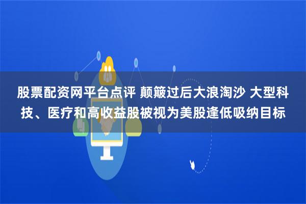 股票配资网平台点评 颠簸过后大浪淘沙 大型科技、医疗和高收益股被视为美股逢低吸纳目标